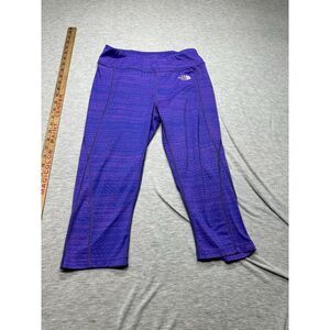 North Face‎ Womens FlashDry Leggings Pants Cropped Capri Size M Purple Pink